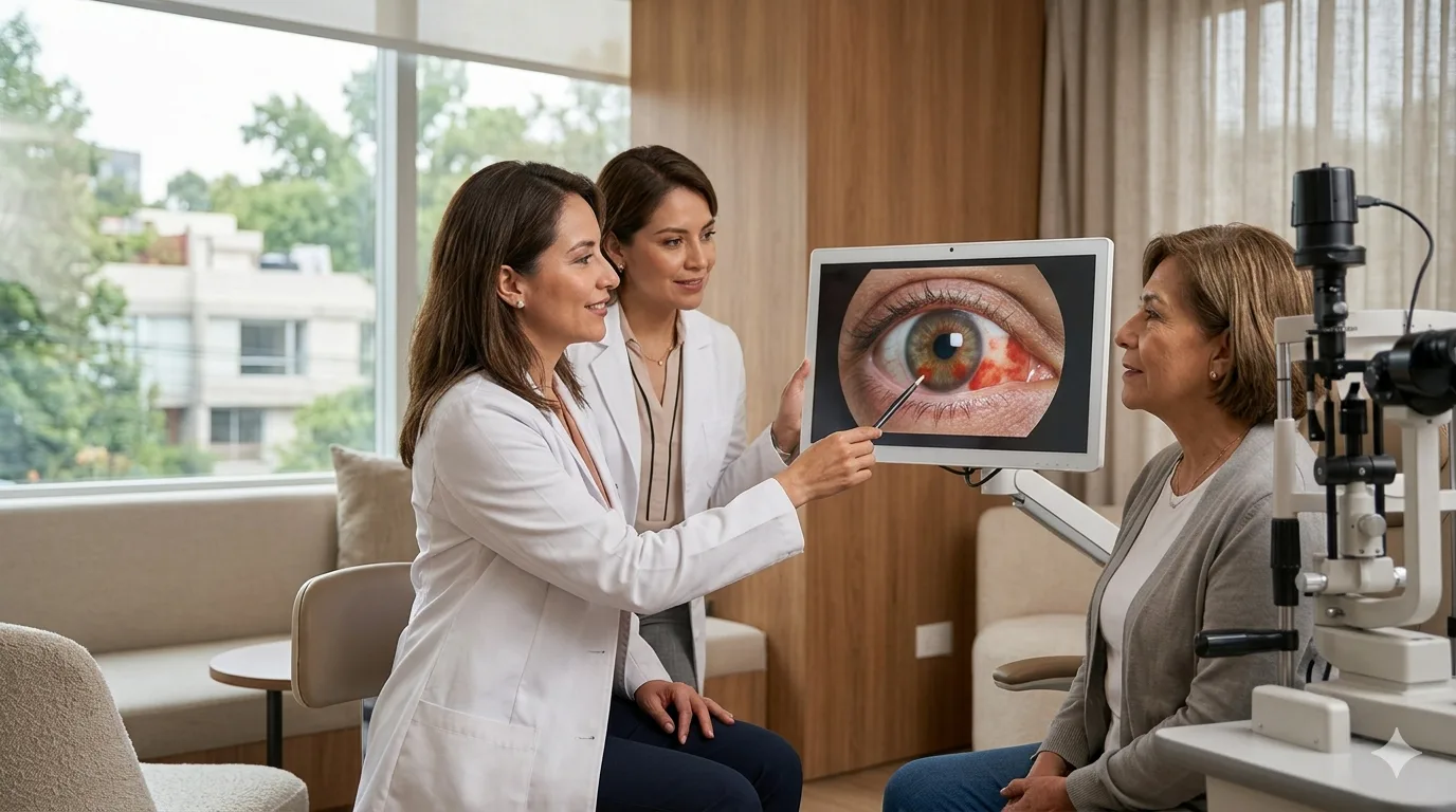 ¿Qué especialista trata la hemorragia ocular?